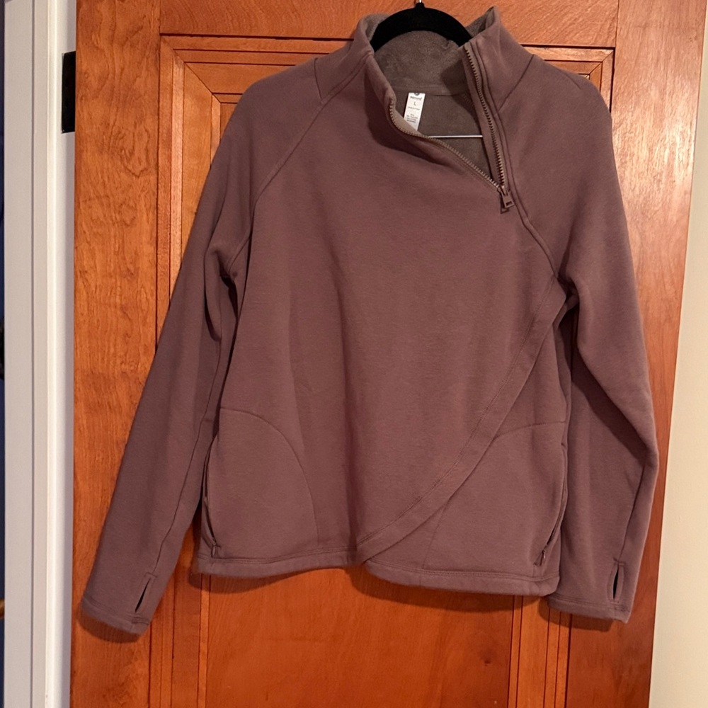 90 Degrees By Reflex Asymmetrical Scuba fleece Zip size L